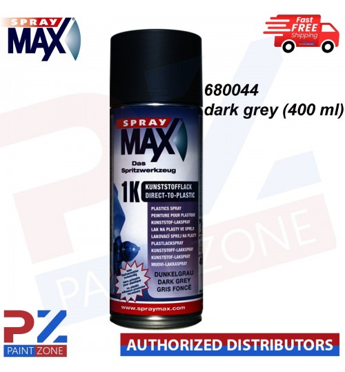 SPRAY MAX 680044 1K DTP PLASTIC TOPCOAT AEROSOL 400ML - DARK GREY MATT